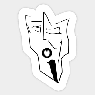 Ambiguous Fearful Clan Face Sticker